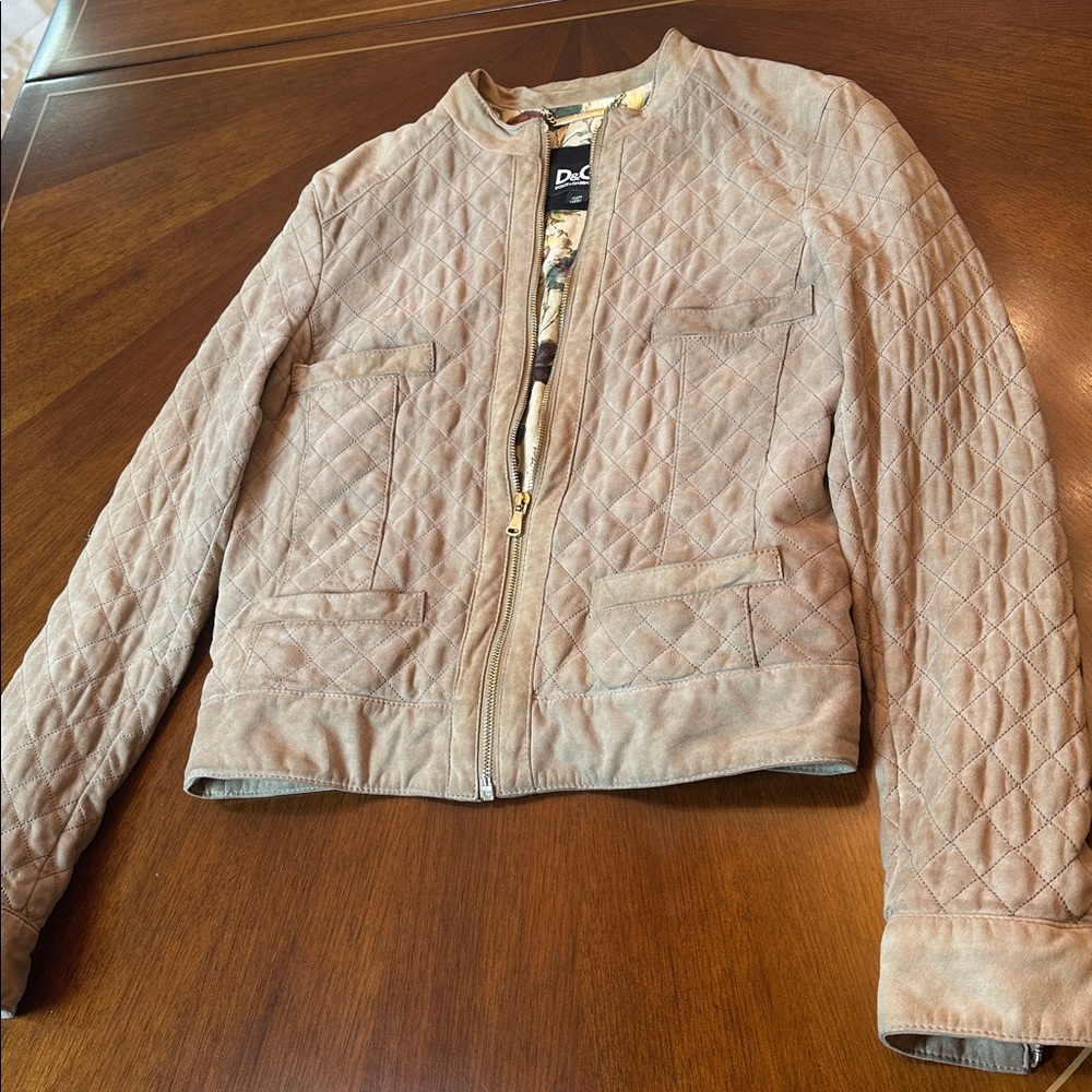 Dolce & Gabbana Quilted Suede Jacket • Distressed Vintage Look • Made in Italy - Picture 3 of 16
